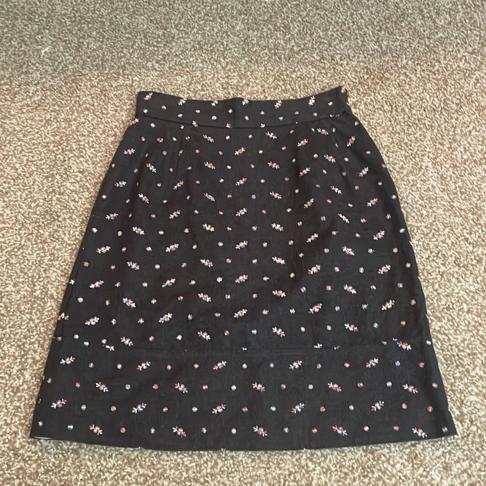 Anthropologie Odille Floral Pencil Skirt